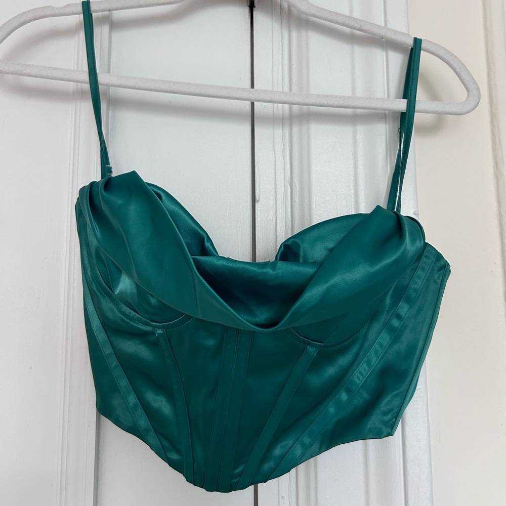 Green Corset Tank Top - XS